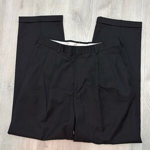 🔥BUNDLESALE Mens 36/32 Slates Dockers wool blend pleated cuffed dress pants
